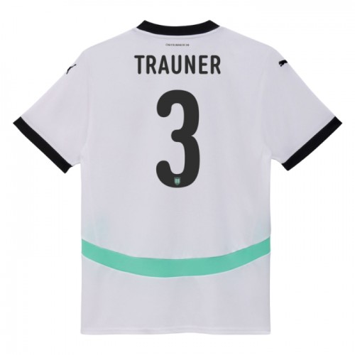 Österrike Gernot Trauner 3 Fotbollströjor Borta EM 2024 Österrike Gernot Trauner 3 Fotbollströjor Borta EM 2024
